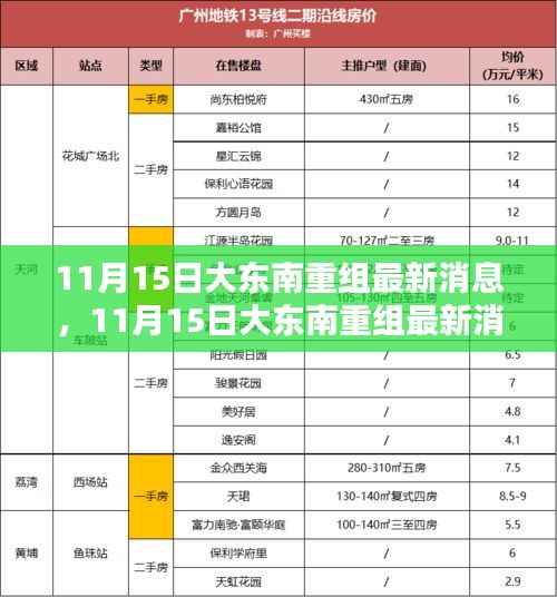 11月15日大东南重组最新消息深度解析与观点阐述
