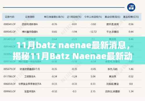 揭秘Batz Naenae的十一月最新动态,三大要点深度解析