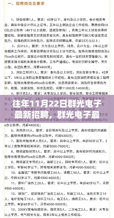 往年11月22日群光电子最新招聘，群光电子最新招聘流程详解，如何成功应聘心仪职位
