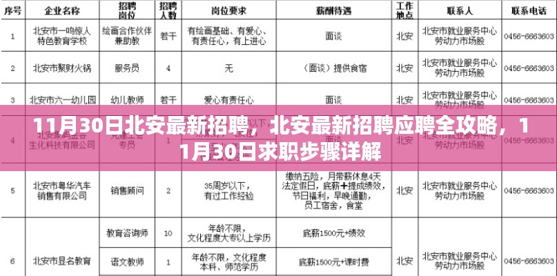 11月30日北安最新招聘全攻略,求职步骤详解