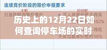 历史上的12月22日停车场实时收费查询技术揭秘，如何利用技术查询停车场的实时收费情况？
