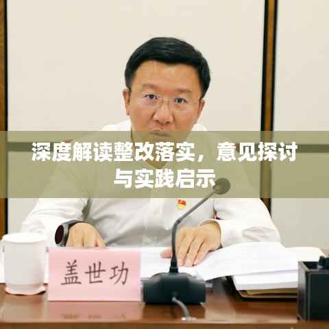 深度解读整改落实，意见探讨与实践启示
