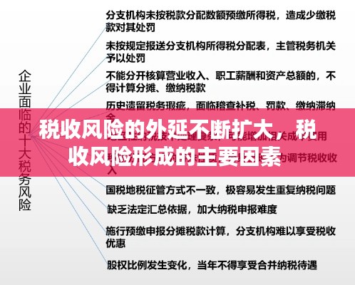 税收风险的外延不断扩大,税收风险形成的主要因素