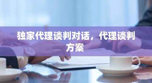 独家代理谈判对话,代理谈判方案