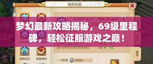 梦幻最新攻略揭秘，69级里程碑，轻松征服游戏之巅！