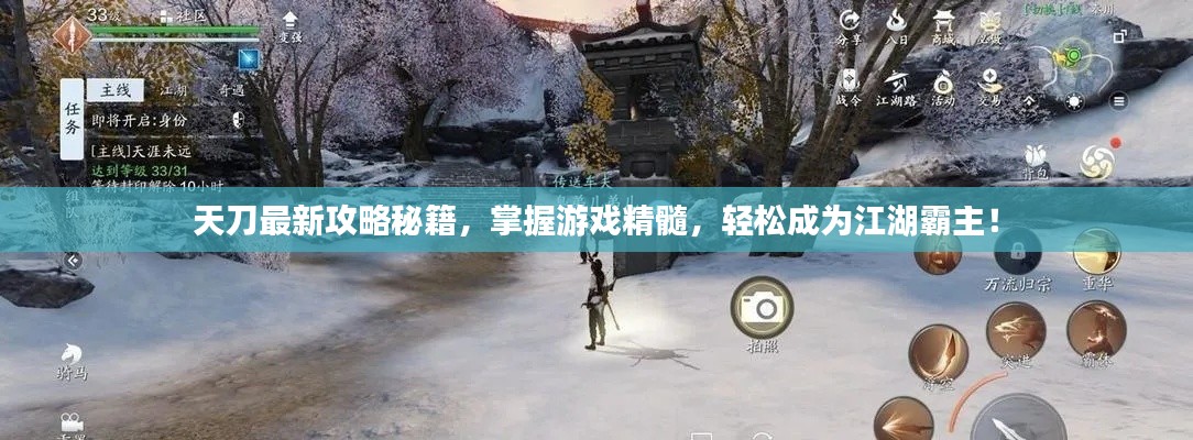 天刀最新攻略秘籍，掌握游戏精髓，轻松成为江湖霸主！