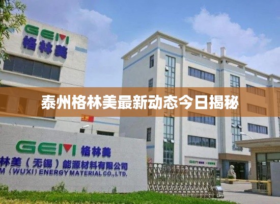 泰州格林美最新动态今日揭秘