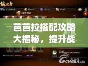 芭芭拉搭配攻略大揭秘，提升战斗效能的秘籍！