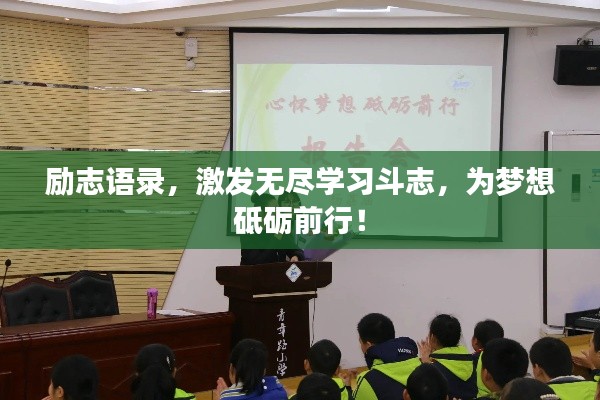 励志语录,激发无尽学习斗志,为梦想砥砺前行!
